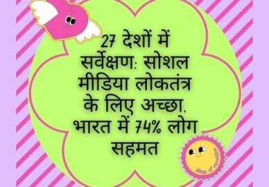 सोशल मीडिया लोकतंत्र के लिए अच्छा है, 27 देशों में हुआ पिउ रिसर्च के सर्वे से पता चलता है